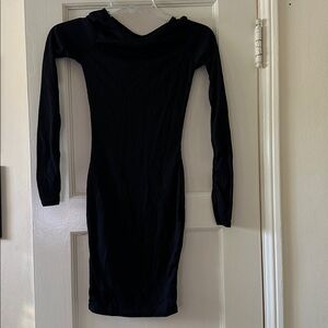 Pretty Little Thing Black Long Sleeve Dress
